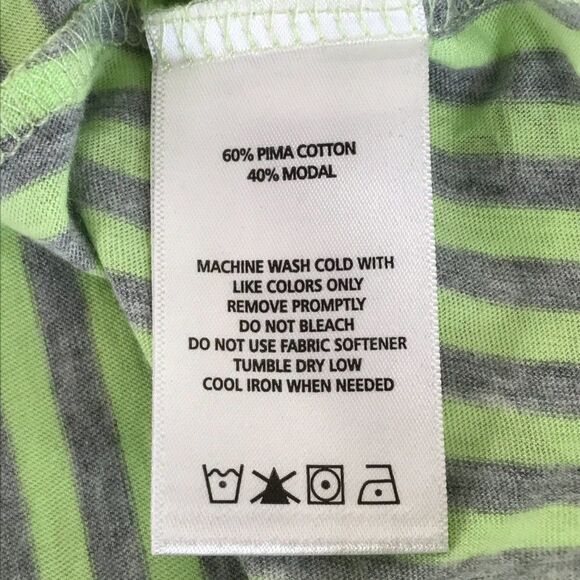 Calvin Klein Performance Open Back Striped Tee Women’s XS Quick Dry Pima Cotton - Picture 11 of 12